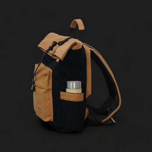 Armadillo Backpack - Fiery Red - Water Resistant Canvas Flap-top Travel Backpack